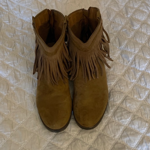 Brown Fringe Ankle Boots - Picture 6 of 6